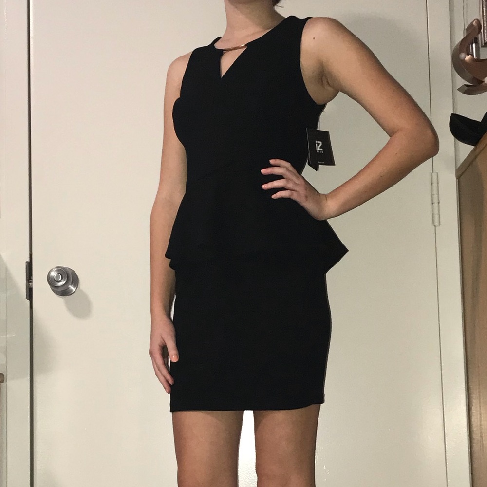 NWT Black Peplum Dress